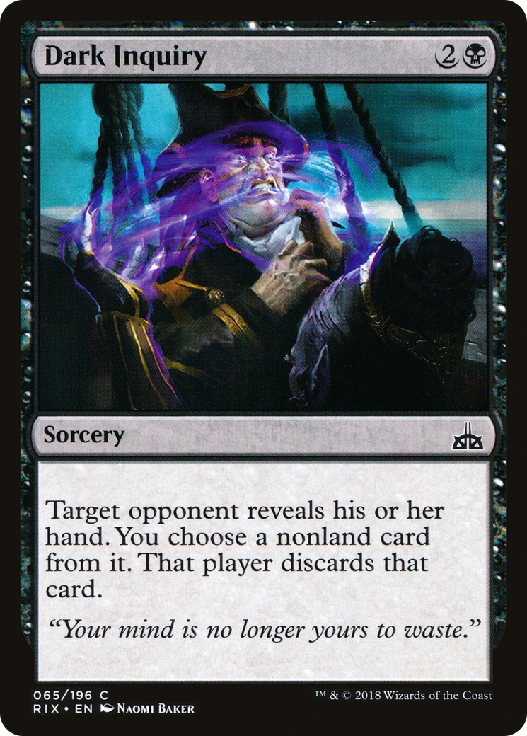 Dark Inquiry (RIX-065)  - Rivals of Ixalan