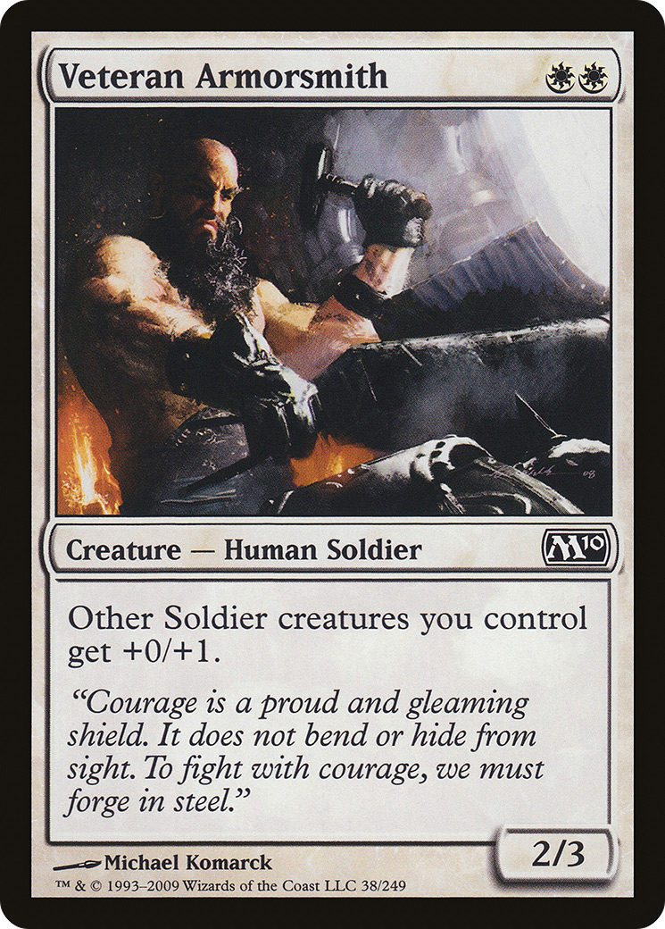 Veteran Armorsmith (M10-038)  Foil - Magic 2010