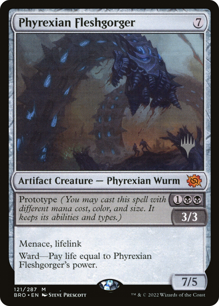 Phyrexian Fleshgorger (PPBRO-121)  - The Brothers' War Promos