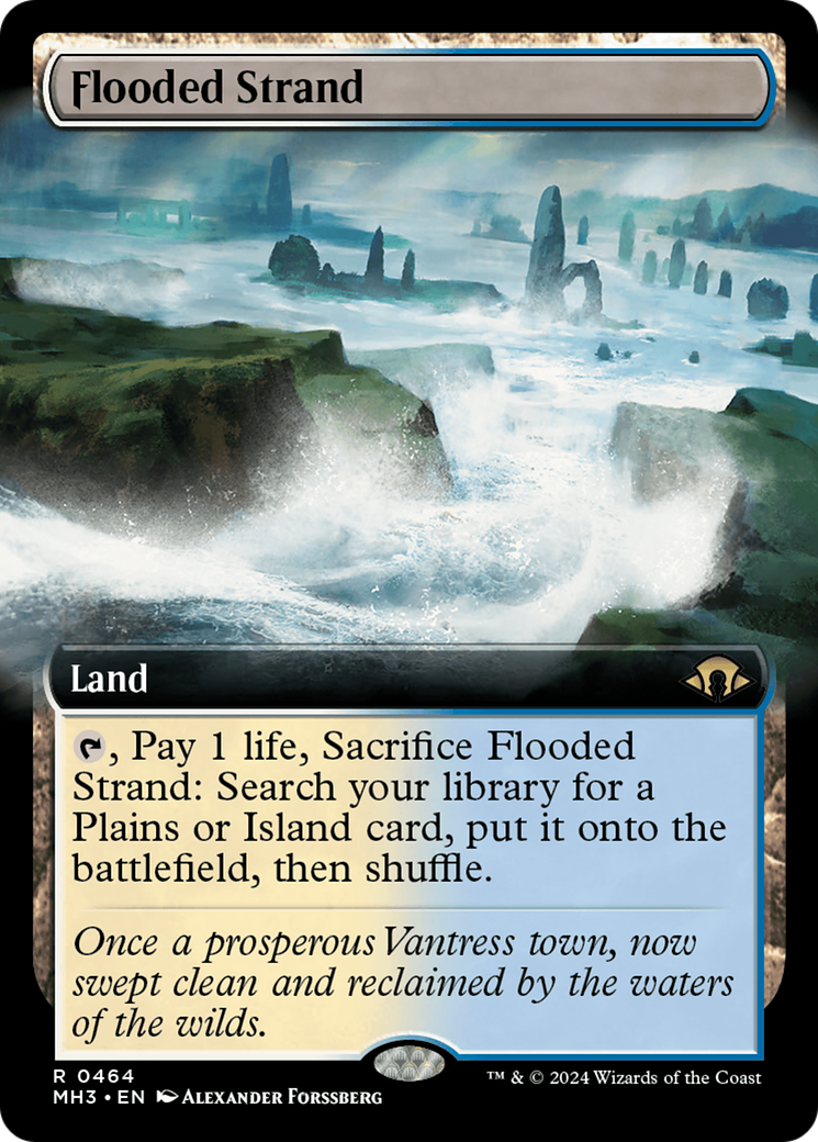 Flooded Strand (Extended Art) (MH3-464)  - Modern Horizons 3: (Extended Art)