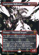 Capricious Hellraiser (Showcase) (Step-and-Compleat Foil) (ONE-444)  Foil - Phyrexia: All Will Be One: (Showcase) (Borderless)