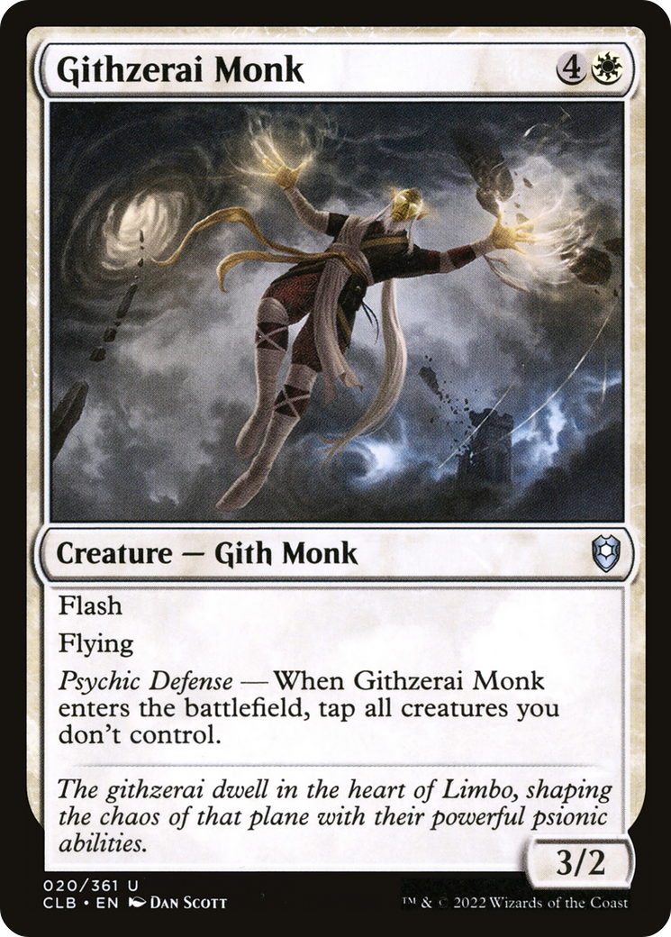 Githzerai Monk (CLB-020)  - Commander Legends: Battle for Baldur's Gate