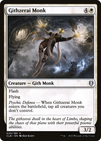 Githzerai Monk (CLB-020)  - Commander Legends: Battle for Baldur's Gate