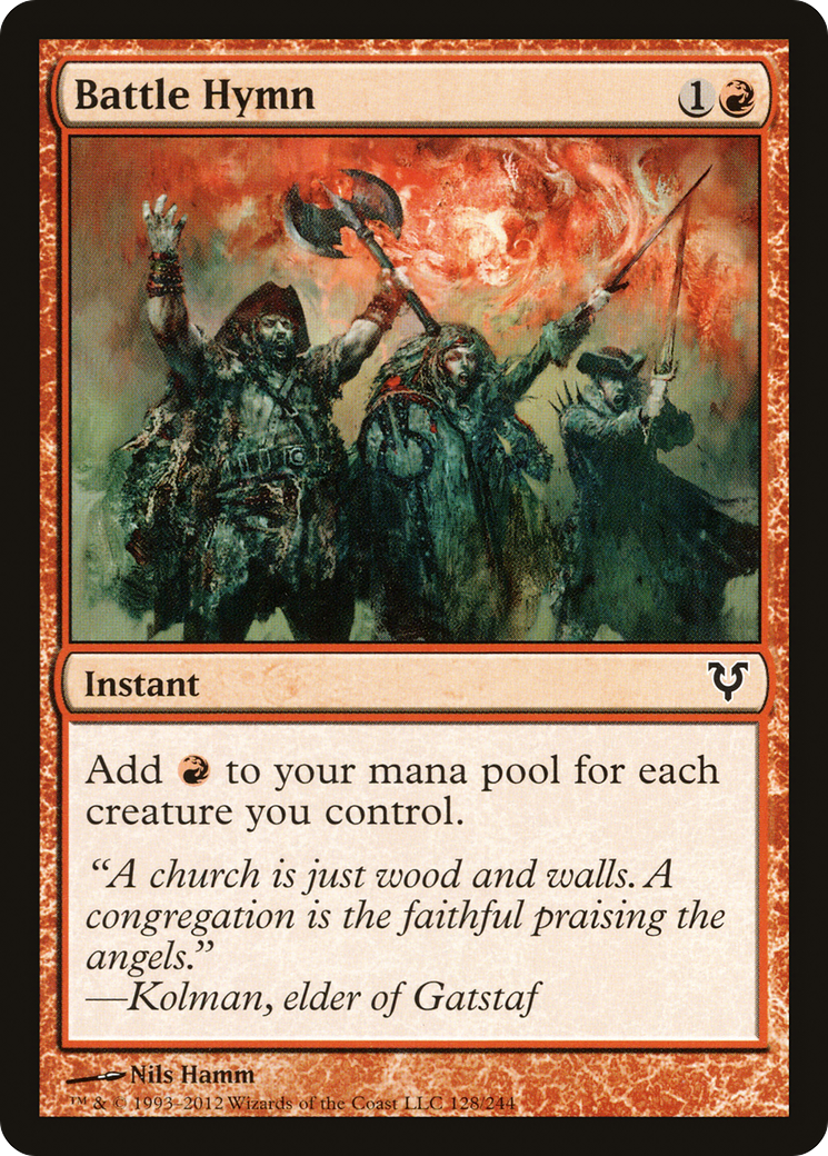 Battle Hymn (AVR-128)  Foil - Avacyn Restored