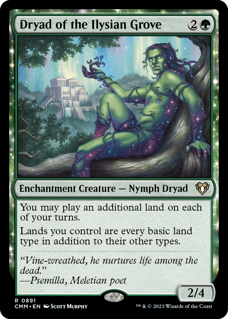 Dryad of the Ilysian Grove (CMM-891)  - Commander Masters: (enchantment)