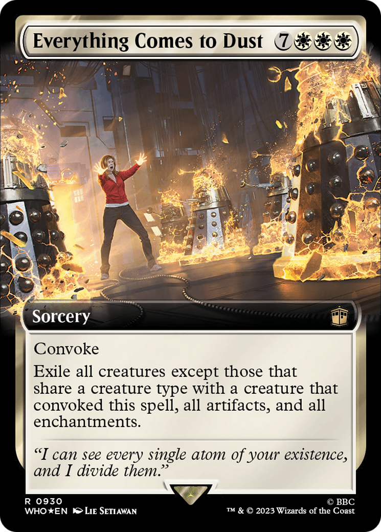 Everything Comes to Dust (Extended Art) (Surge Foil) (WHO-930)  Foil - Doctor Who: (Extended Art)