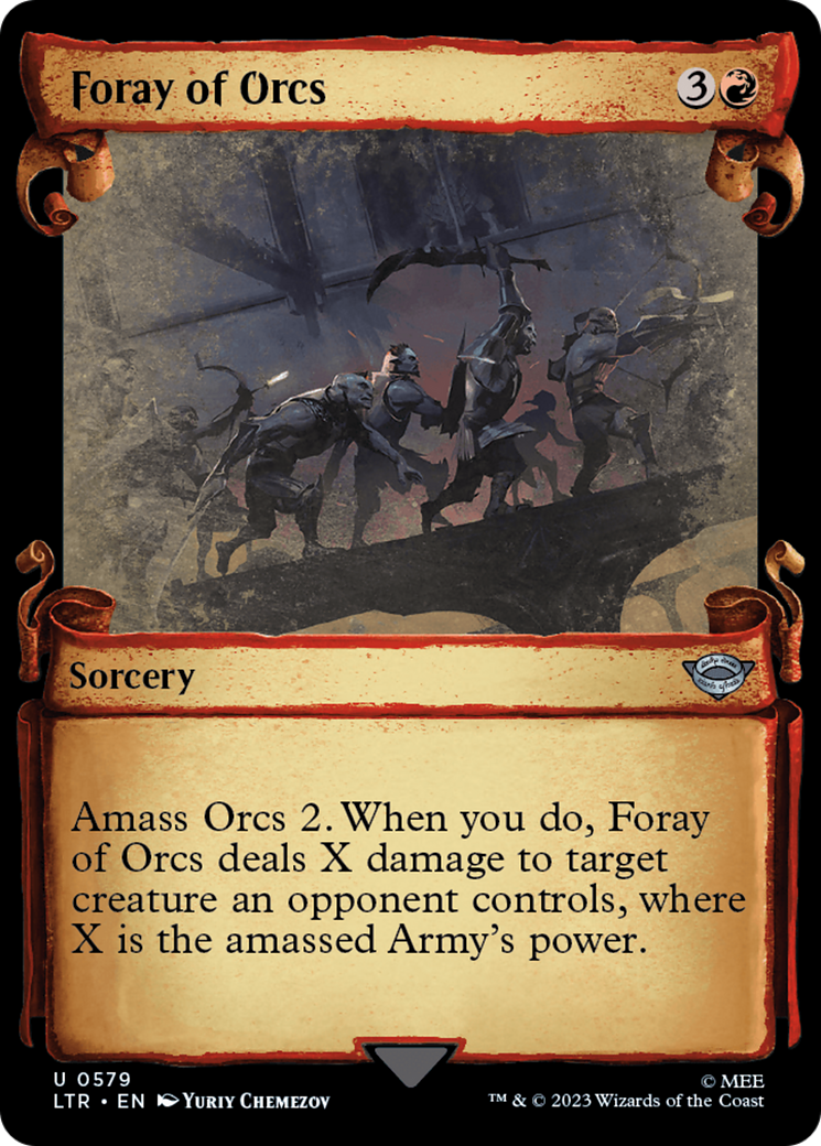 Foray of Orcs (Showcase Scrolls) (LTR-579) - The Lord of the Rings: Tales of Middle-earth: (Showcase) Foil