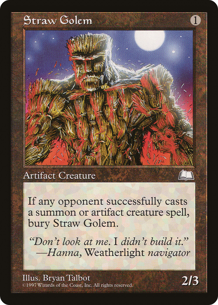 Straw Golem (WTH-)  - Weatherlight