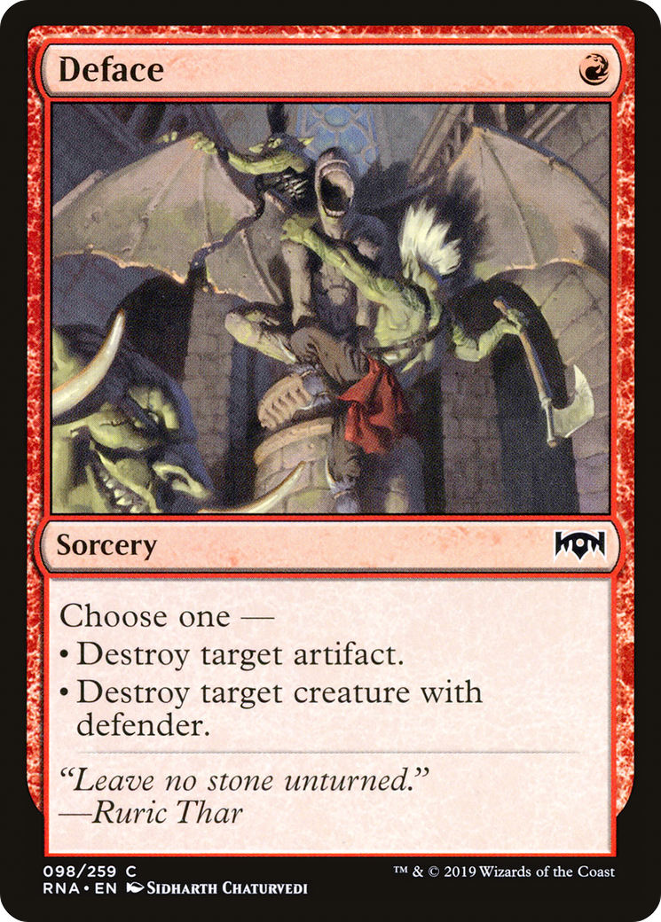 Deface (RNA-098)  - Ravnica Allegiance