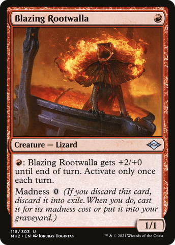 Blazing Rootwalla (MH2-115)  Foil - Modern Horizons 2