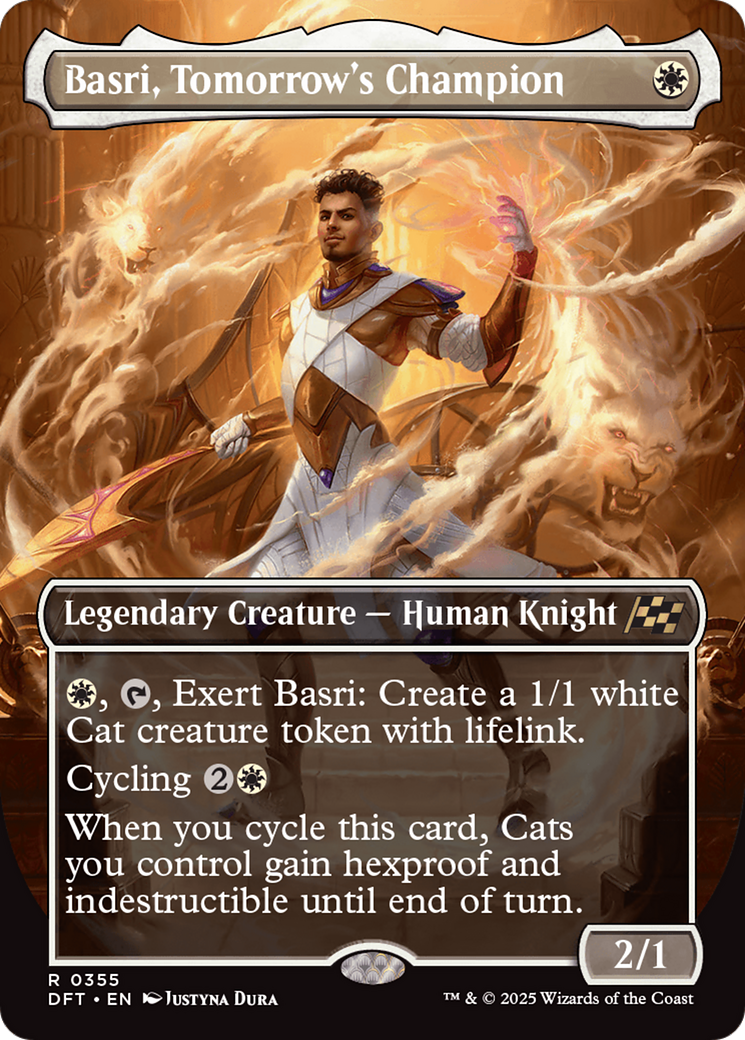 Basri, Tomorrow's Champion (Borderless) (DFT-355) - Aetherdrift (Borderless) Foil