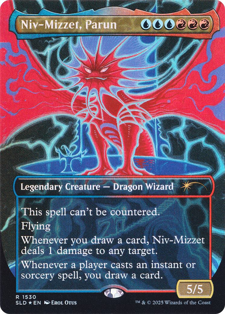 Niv-Mizzet, Parun (Rainbow Foil) (SLD-1530)  Foil - Secret Lair Drop (Borderless)