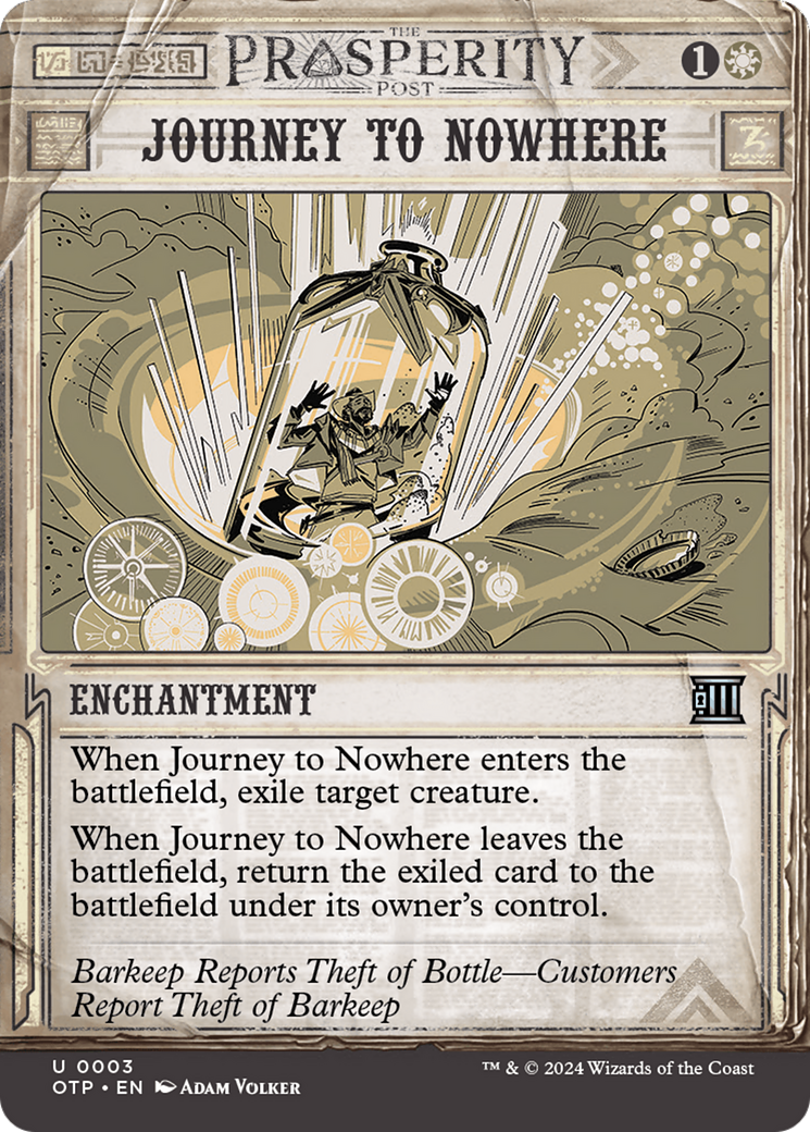Journey to Nowhere (OTP-003)  Foil - Breaking News: (Showcase) (Borderless)