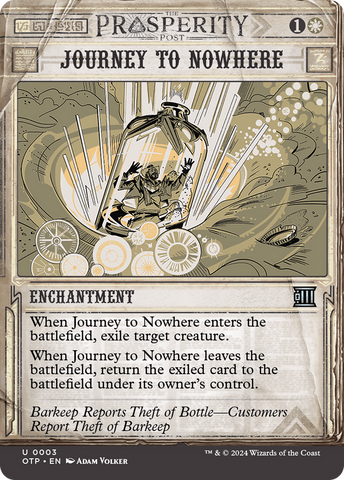 Journey to Nowhere (OTP-003)  Foil - Breaking News: (Showcase) (Borderless)