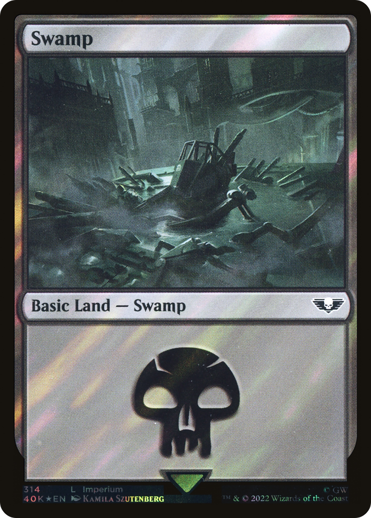 Swamp (314) (Surge Foil) [Universes Beyond: Warhammer 40,000]