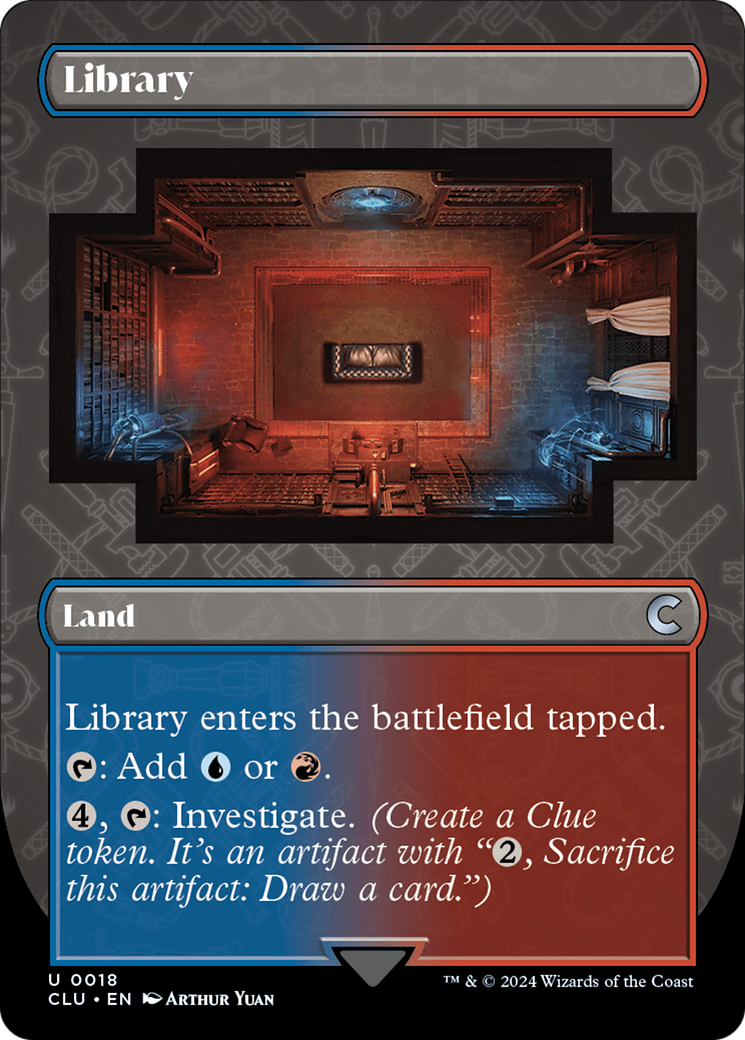 Library (Borderless) (CLU-018)  - Ravnica: Clue Edition