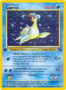 Lapras (10) 010/62  - 1st Edition Holofoil Fossil - Holo Rare
