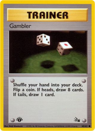 Gambler 060/62  - 1st Edition Fossil - Common