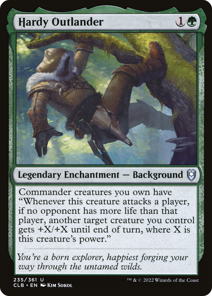 Hardy Outlander (CLB-235)  Foil - Commander Legends: Battle for Baldur's Gate