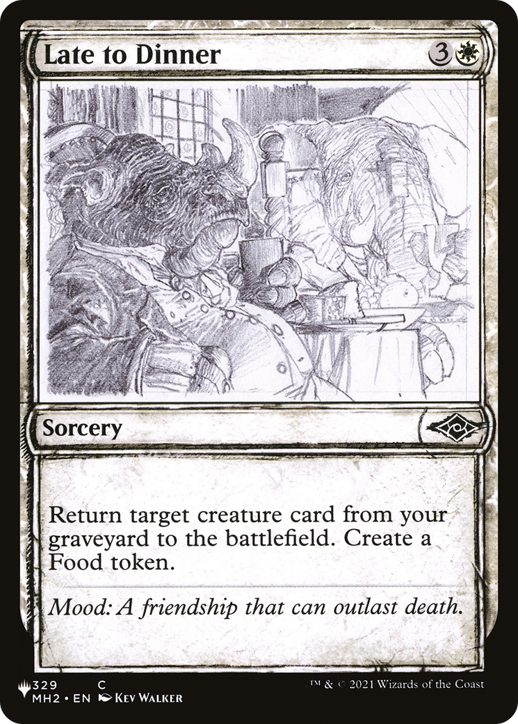Late to Dinner (Showcase) (LIST-MH2-329)  - The List: (Showcase)