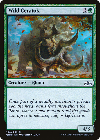 Wild Ceratok (GRN-150)  Foil - Guilds of Ravnica