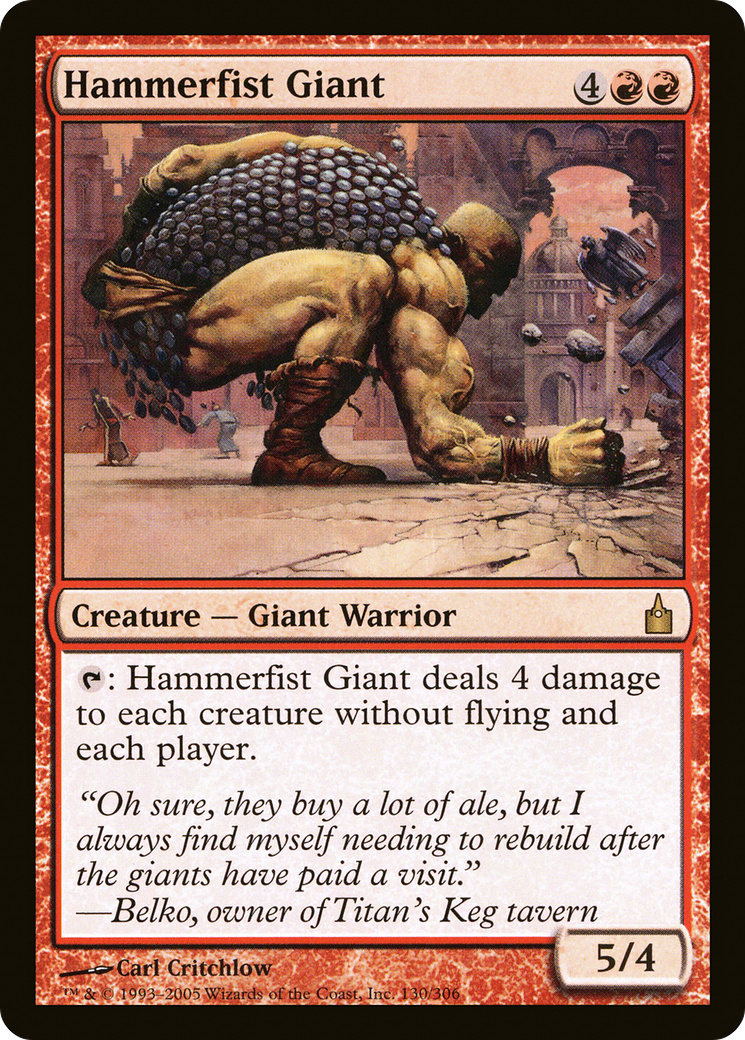 Hammerfist Giant (RAV-130)  Foil - Ravnica: City of Guilds