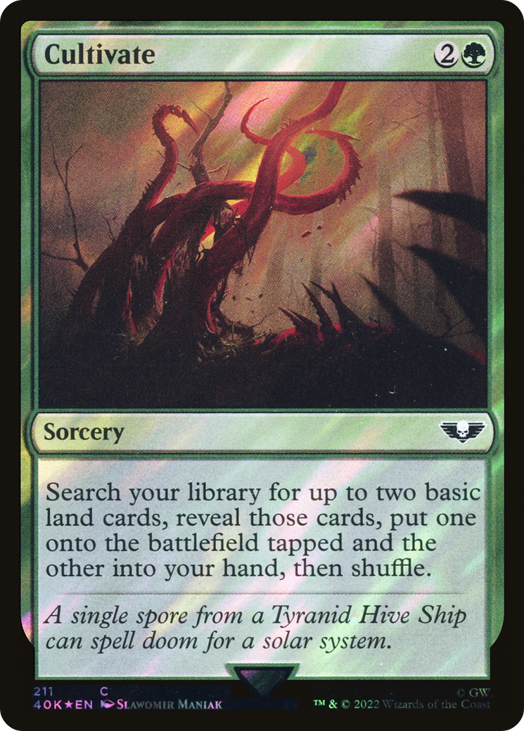 Cultivate (Surge Foil) (40K-211)  Foil - Warhammer 40,000 Commander