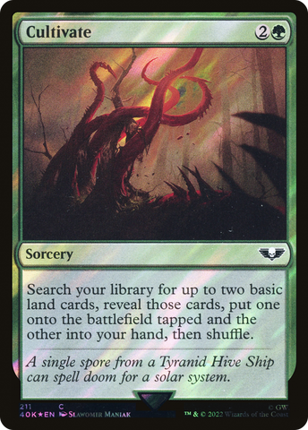 Cultivate (Surge Foil) (40K-211)  Foil - Warhammer 40,000 Commander