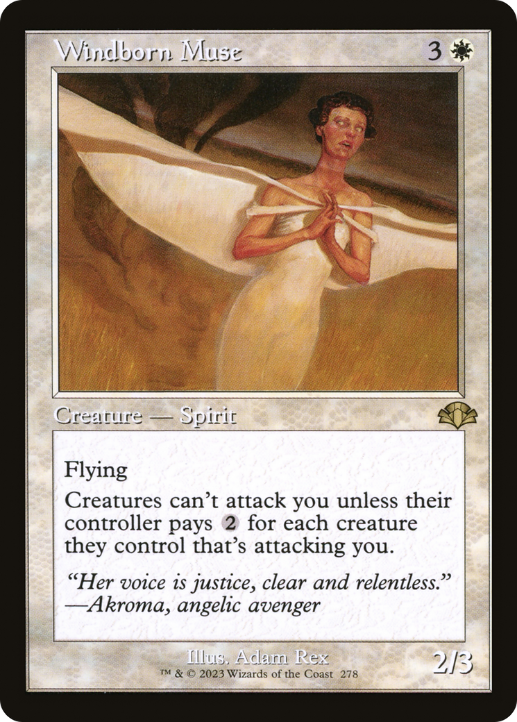Windborn Muse (Retro Frame) (DMR-278)  - Dominaria Remastered