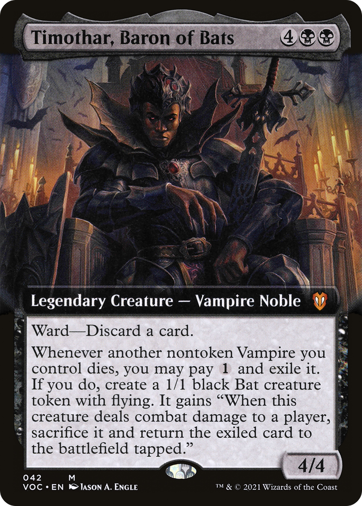 Timothar, Baron of Bats (Extended Art) (VOC-042)  - Crimson Vow Commander: (Extended Art)
