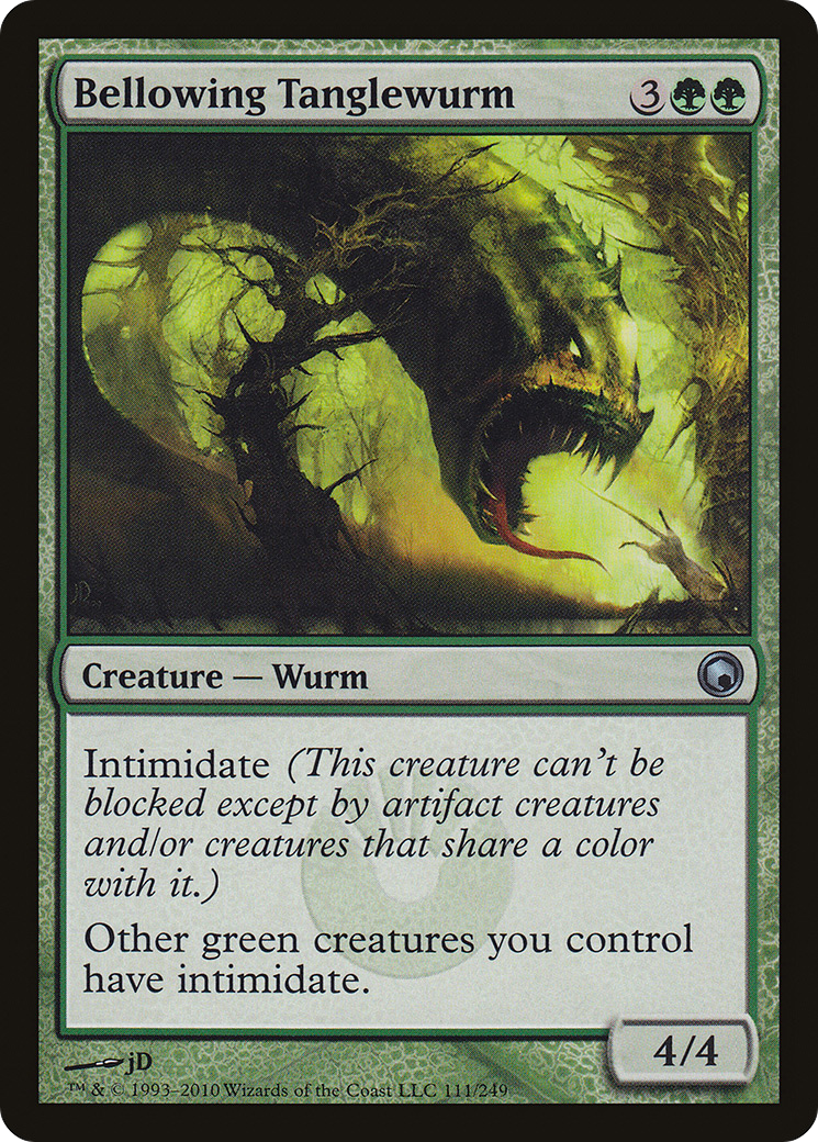 Bellowing Tanglewurm (SOM-111)  Foil - Scars of Mirrodin
