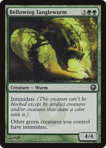 Bellowing Tanglewurm (SOM-111)  Foil - Scars of Mirrodin