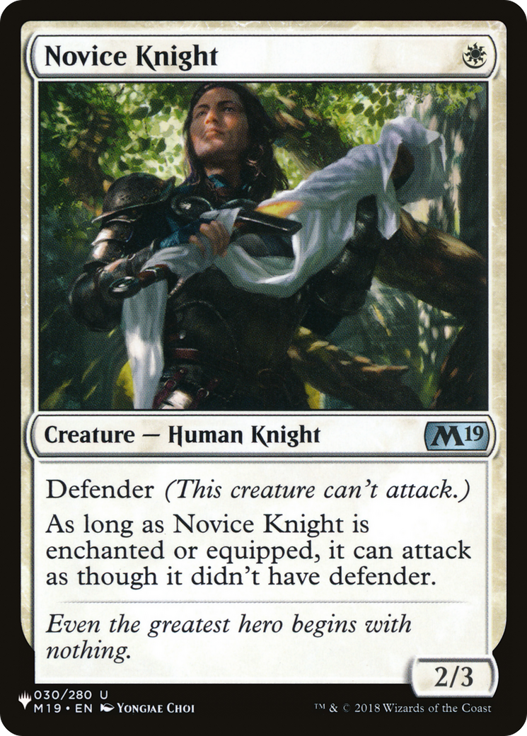 Novice Knight (LIST-M19-30)  - The List