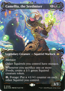 Camellia, the Seedmiser (Borderless) (Raised Foil) (BLB-346)  Foil - Bloomburrow: (Showcase)