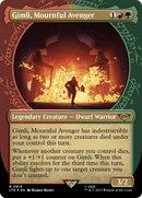 Gimli, Mournful Avenger (Showcase) (Surge Foil) (LTR-815)  Foil - The Lord of the Rings: Tales of Middle-earth: (Showcase) (Borderless)