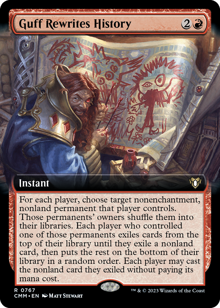 Guff Rewrites History (Extended Art) (CMM-767)  - Commander Masters: (Extended Art)