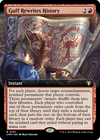 Guff Rewrites History (Extended Art) (CMM-767)  Foil - Commander Masters: (Extended Art)