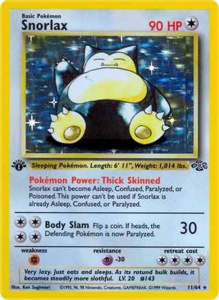 Snorlax (11) 011/64  - Unlimited Holofoil Jungle - Holo Rare