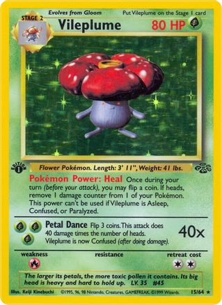 Vileplume (15) 015/64  - Unlimited Holofoil Jungle - Holo Rare