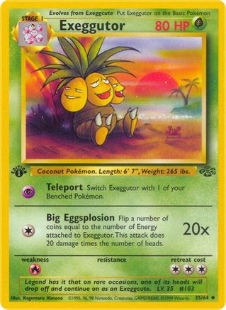 Exeggutor 035/64  - 1st Edition Jungle - Uncommon