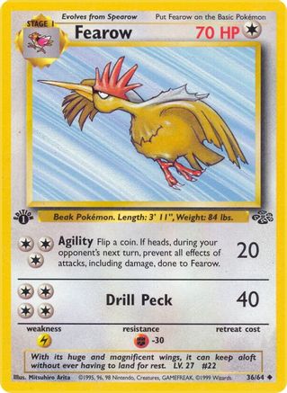 Fearow 036/64  - 1st Edition Jungle - Uncommon