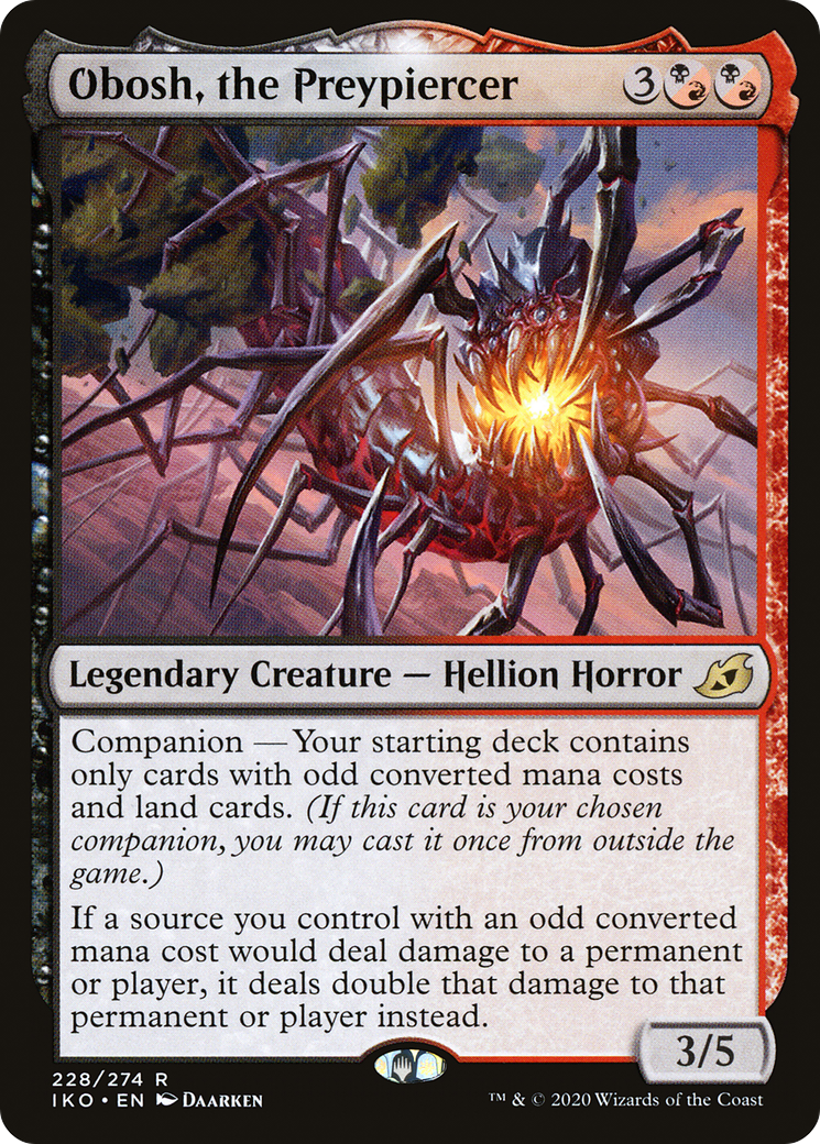 Obosh, the Preypiercer (IKO-228)  Foil - Ikoria: Lair of Behemoths: (companion)