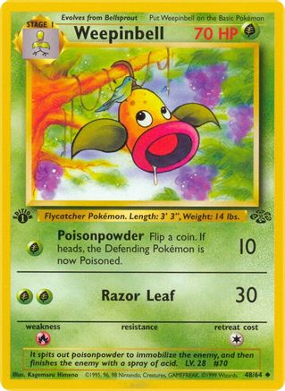 Weepinbell 048/64  - 1st Edition Jungle - Uncommon