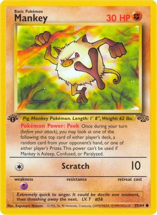 Mankey 055/64  - 1st Edition Jungle - Common