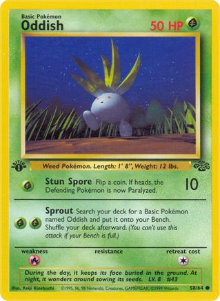 Oddish 058/64  - 1st Edition Jungle - Common