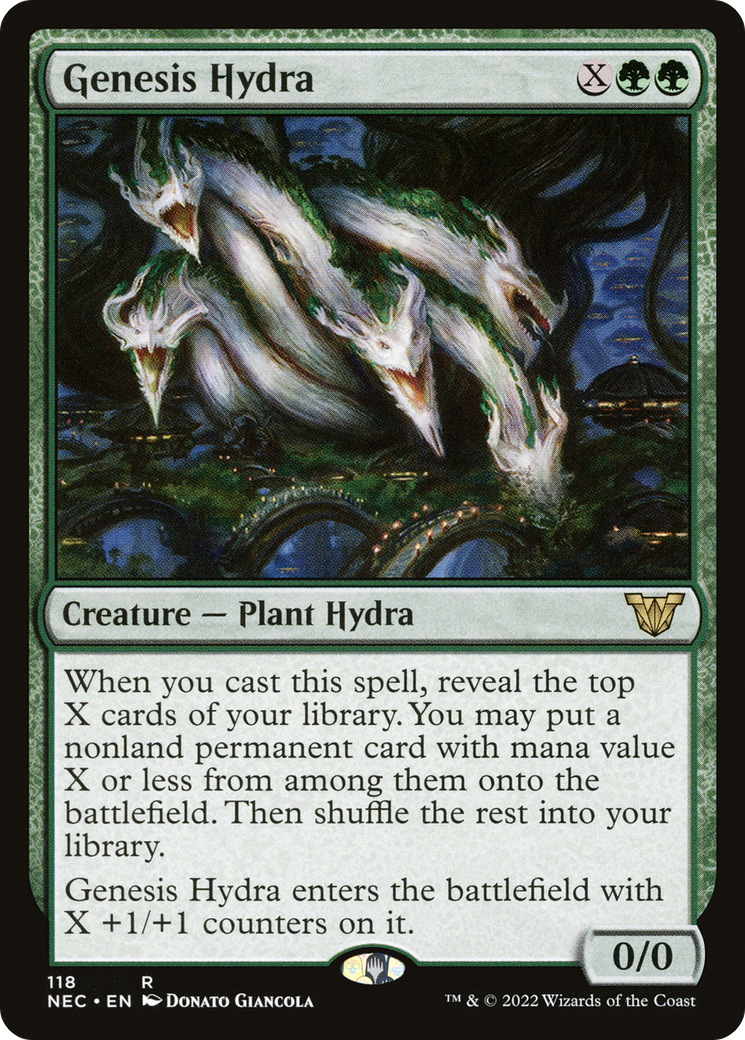 Genesis Hydra (NEC-118)  - Neon Dynasty Commander