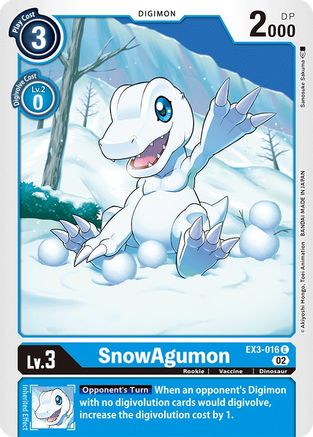 SnowAgumon (EX3-016) - Draconic Roar
