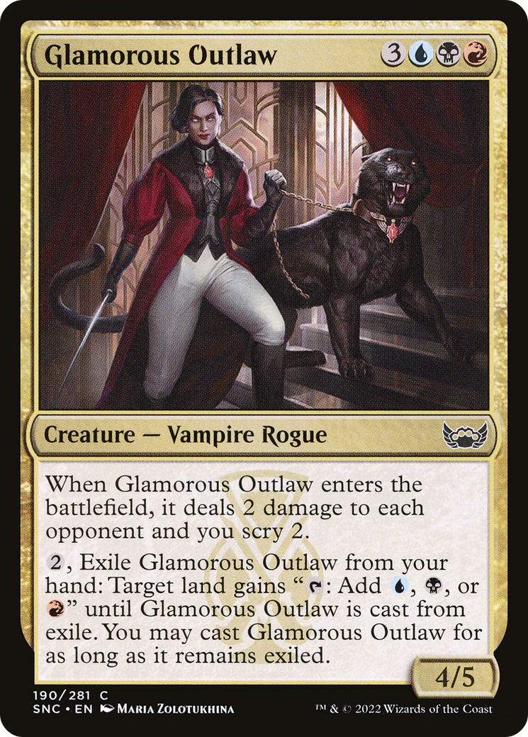 Glamorous Outlaw (SNC-190)  Foil - Streets of New Capenna