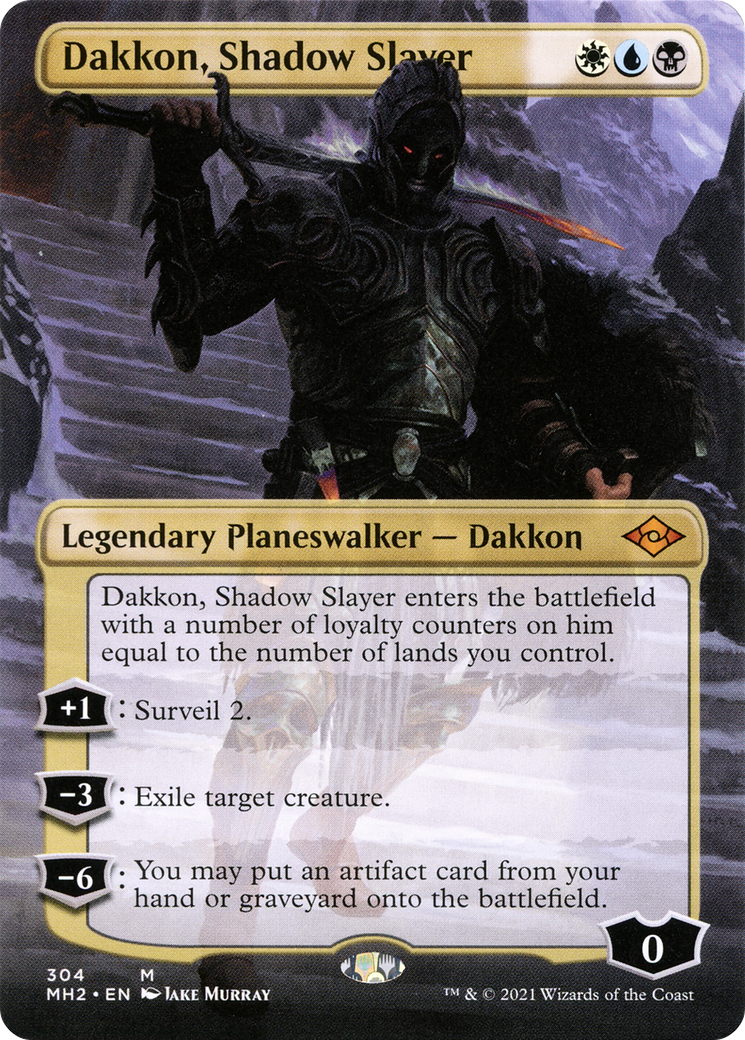 Dakkon, Shadow Slayer (Borderless) (MH2-304)  Foil - Modern Horizons 2