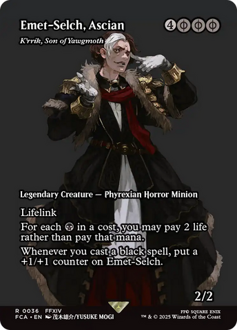 Emet-Selch, Ascian - K'rrik, Son of Yawgmoth (Showcase) (FCA-036)  Foil - FINAL FANTASY: Through the Ages / Emet-Selch, Ascian (Borderless)